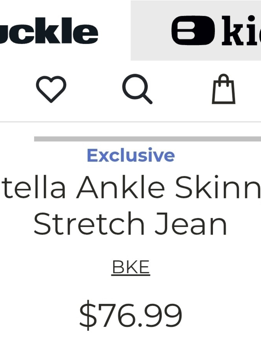 BKE Stella Ankle Skinny Jeans - Blue